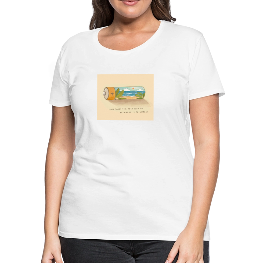 Women’s Premium T-Shirt CHARGE - white