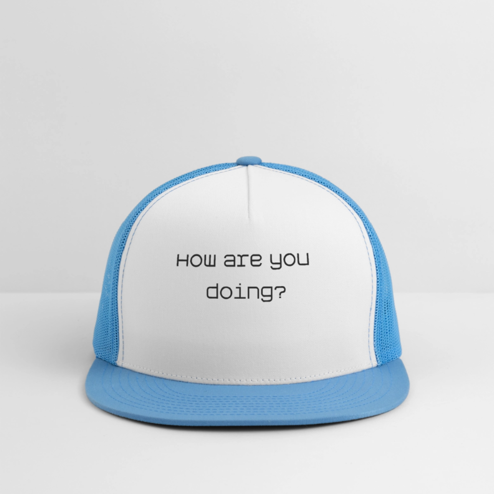 Trucker Hat How are you doing? - white/blue