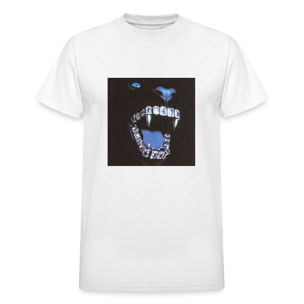 Gildan Ultra Cotton Adult T-Shirt bling bling teeth - white