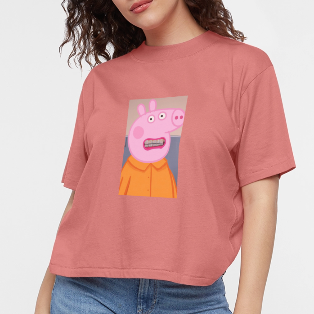 Women's Boxy Tee Peppa - mauve