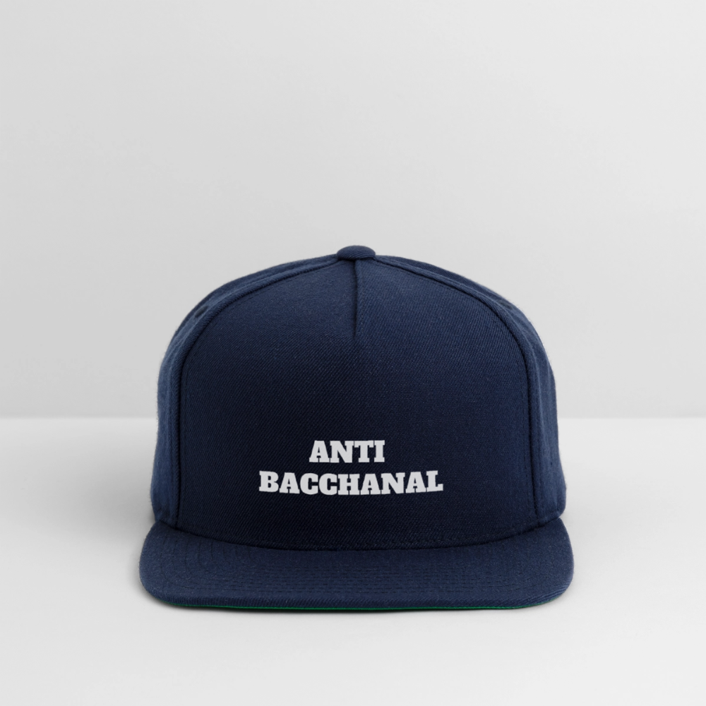 Snapback Baseball Cap ANTI  BACCHANAL - navy