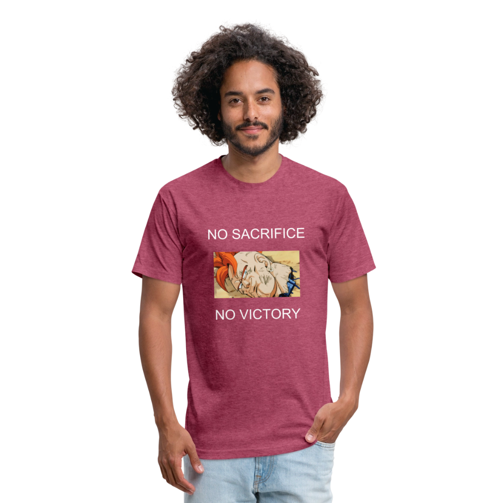 Fitted Cotton/Poly T-Shirt by Next Level THINK OF 16 - heather burgundy