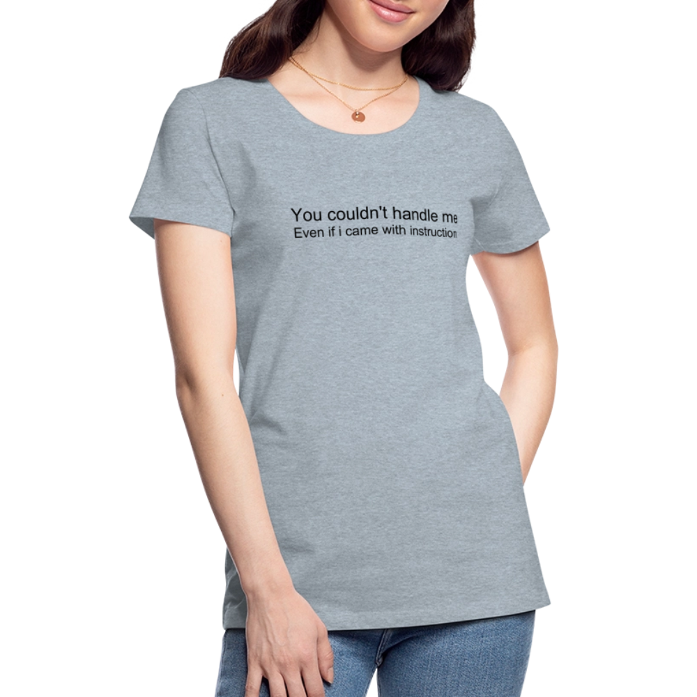 Women’s Premium T-Shirt WOMEN POWER - heather ice blue