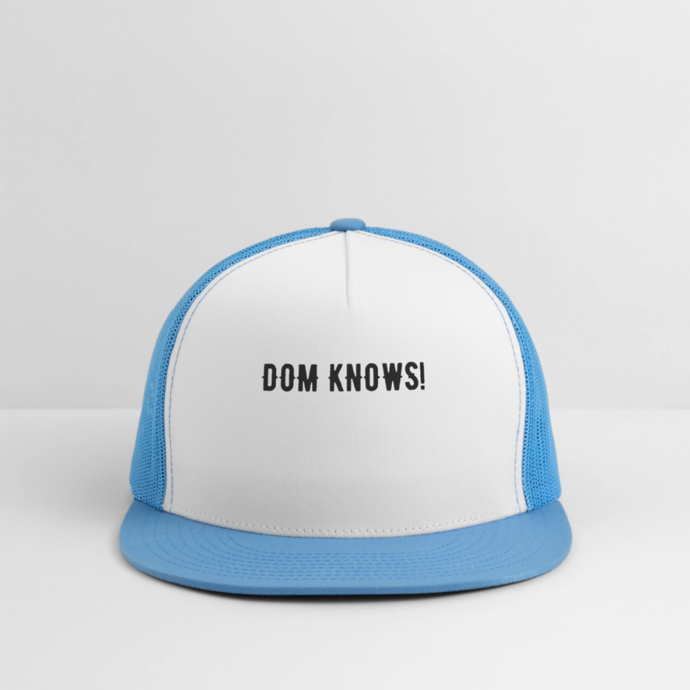 Trucker Hat NOT PIZZA - white/blue