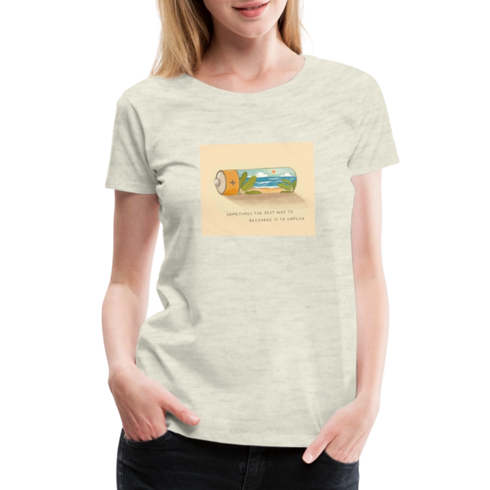 Women’s Premium T-Shirt CHARGE - heather oatmeal