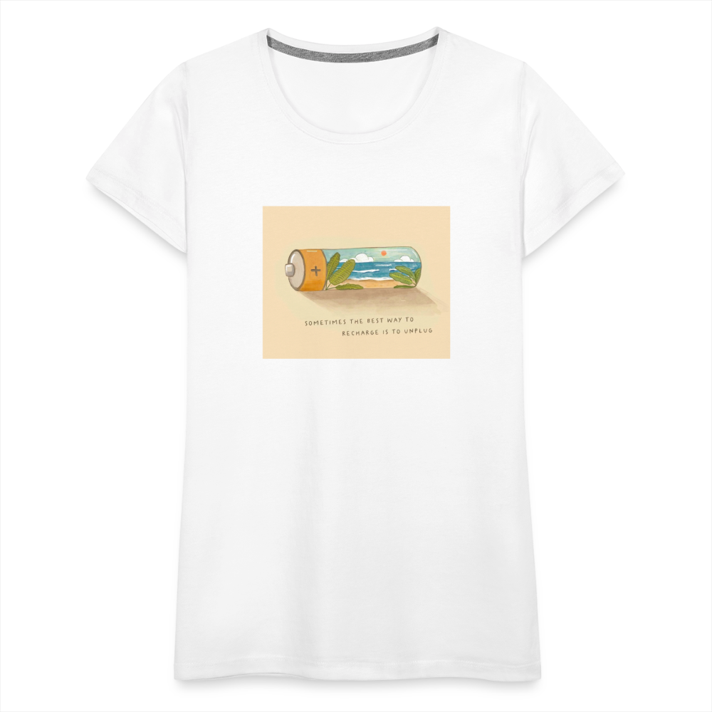 Women’s Premium T-Shirt CHARGE - white