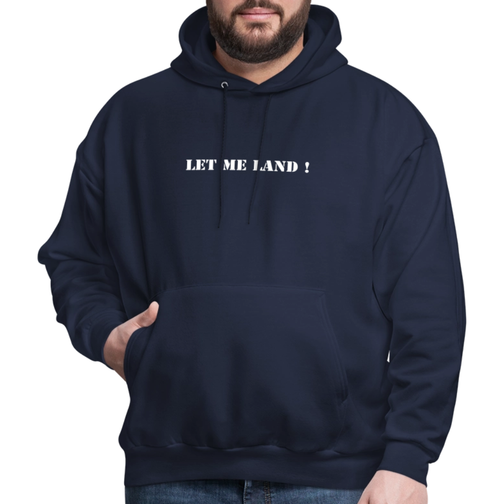 Men's Hoodie LET ME LAND ! - navy