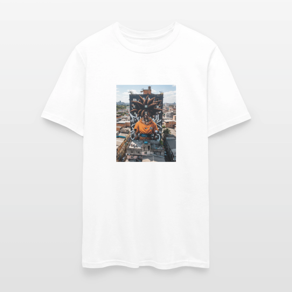 Men's T-Shirt | GILDAN 5000 Rasta Goku city - white