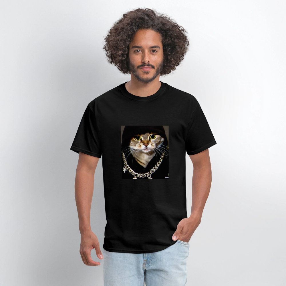 Men's T-Shirt | GILDAN 5000 BLING LING CAT - black