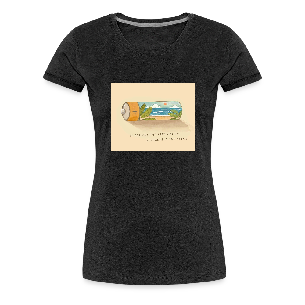 Women’s Premium T-Shirt CHARGE - charcoal grey