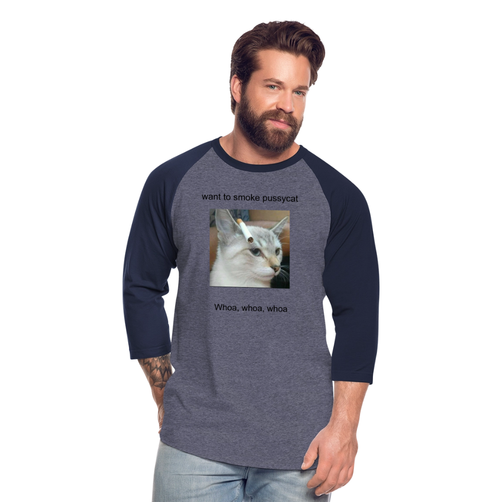 Baseball T-Shirt - heather blue/navy