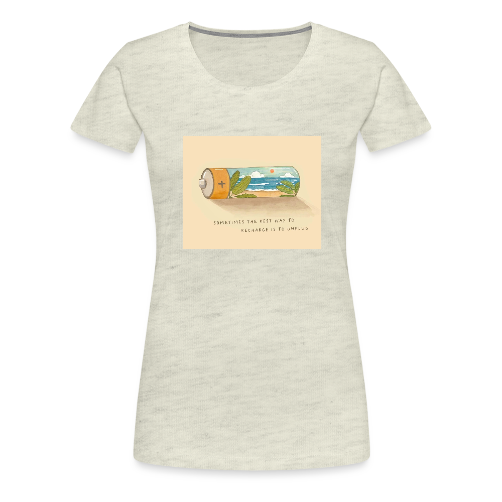 Women’s Premium T-Shirt CHARGE - heather oatmeal