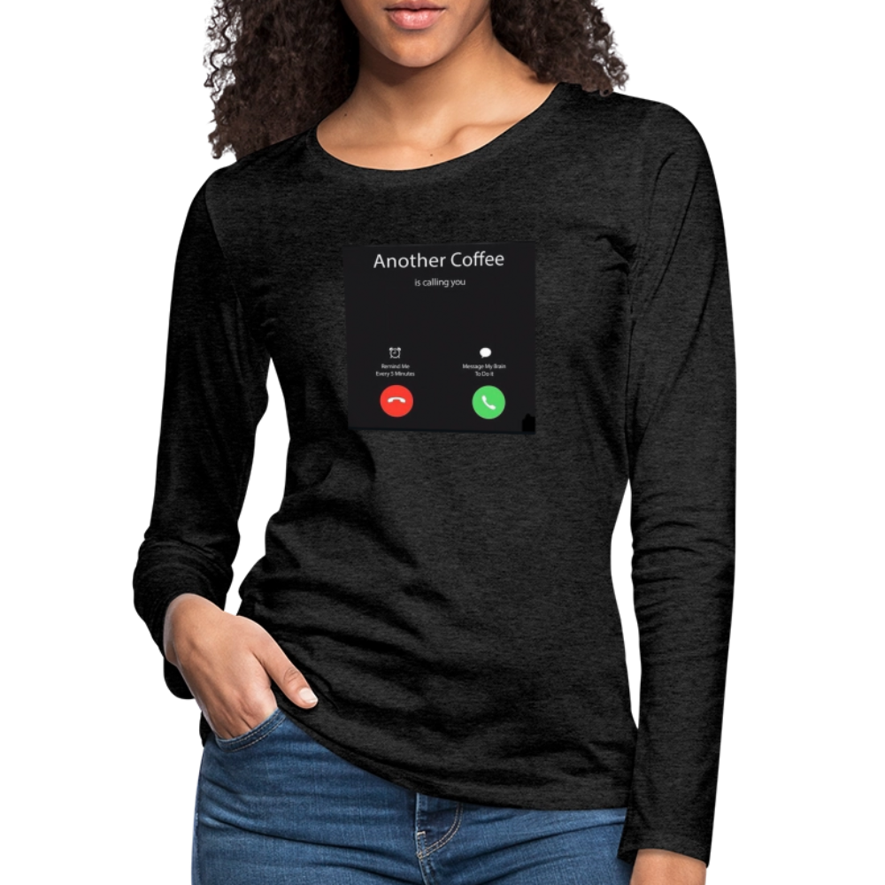 Women's Premium Long Sleeve T-Shirt coffee - charcoal grey