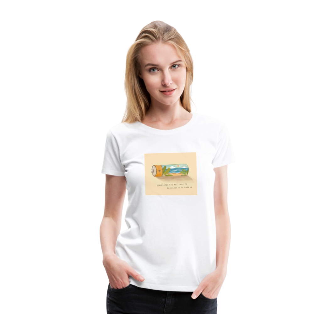 Women’s Premium T-Shirt CHARGE - white