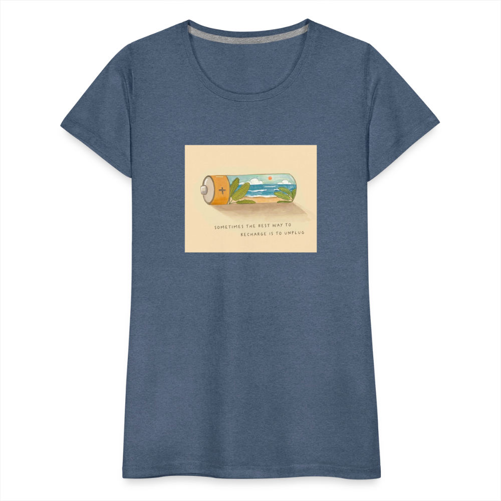 Women’s Premium T-Shirt CHARGE - heather blue