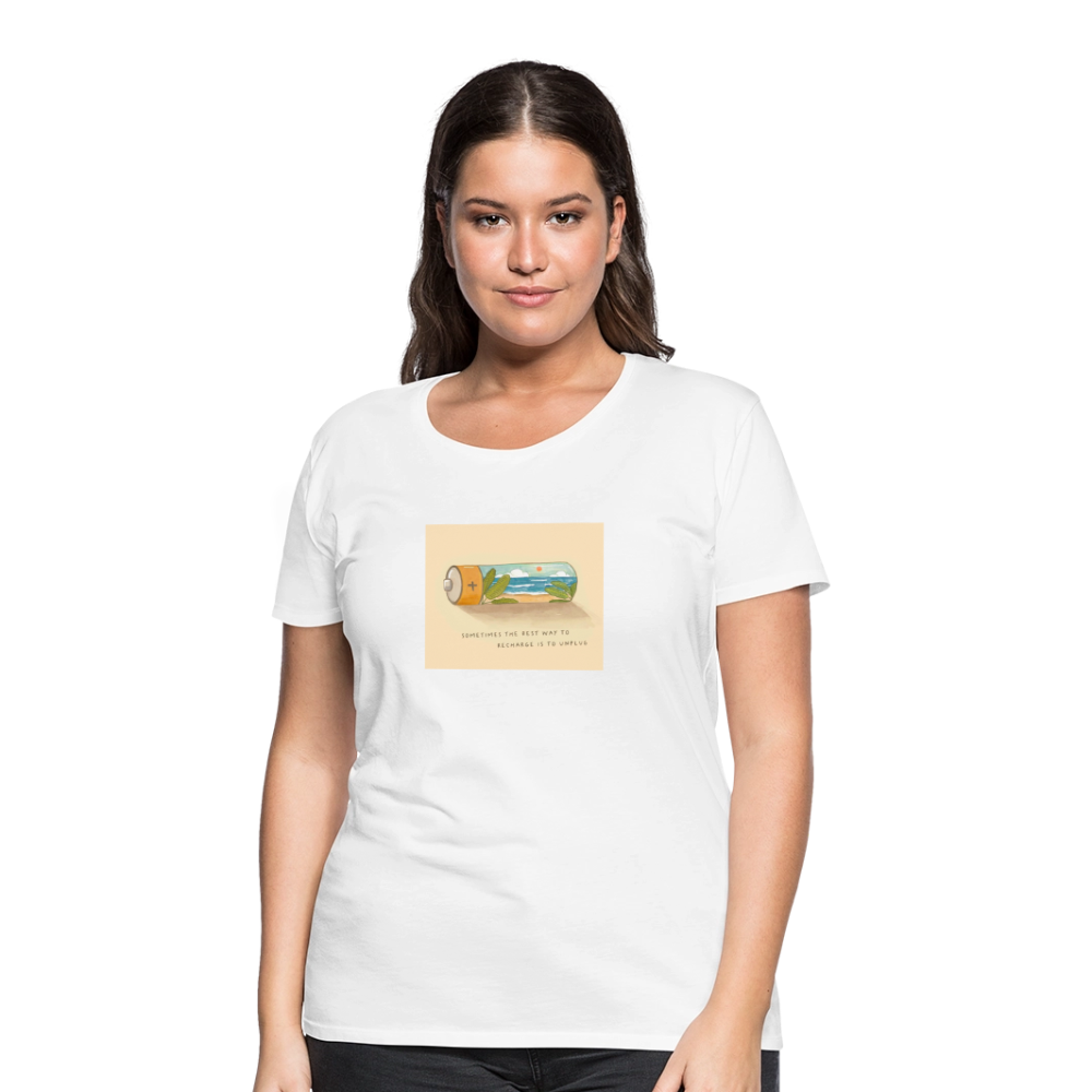 Women’s Premium T-Shirt CHARGE - white