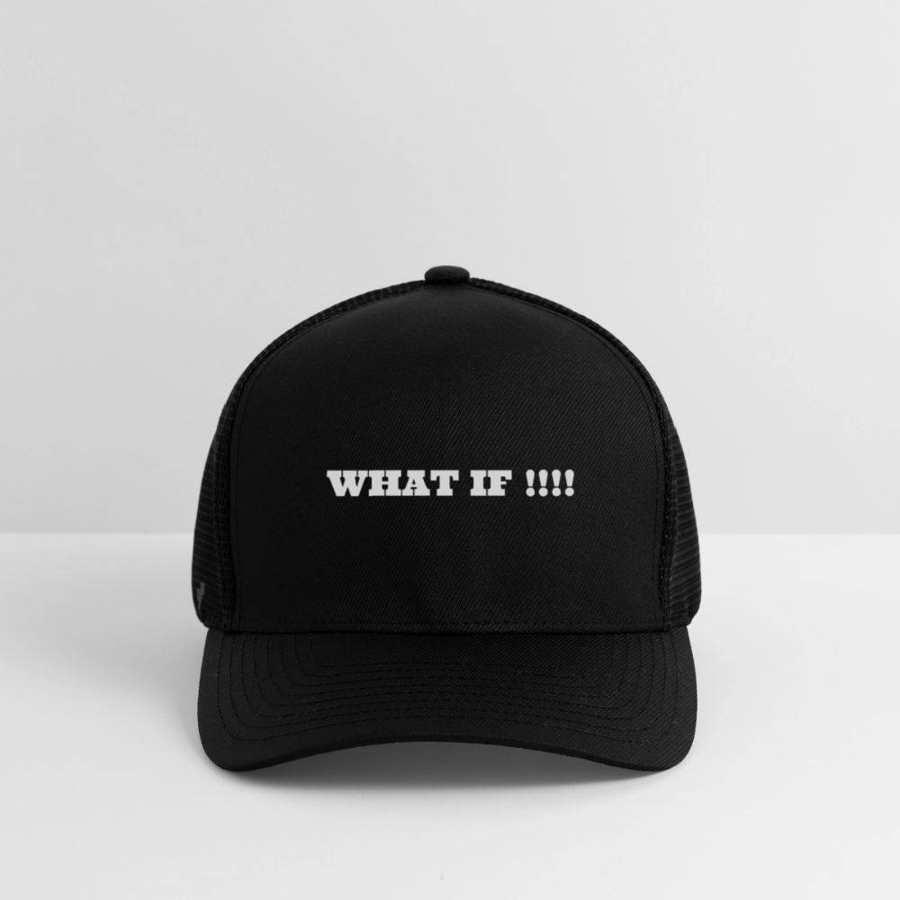 Flexfit Fitted Baseball Cap WHAT IF !!!! - black
