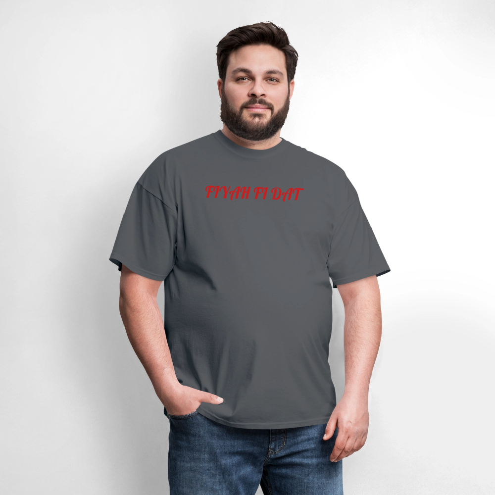 Men's T-Shirt | GILDAN 5000 FIYAH FI DAT - charcoal