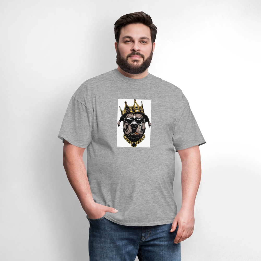 Men's T-Shirt | GILDAN 5000 KING K9 - heather gray