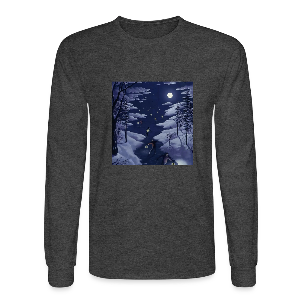 Men's Long Sleeve T-Shirt - heather black