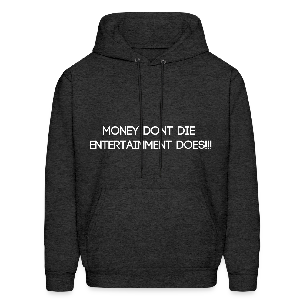 Men's Hoodie MONEY DONT DIE - charcoal grey