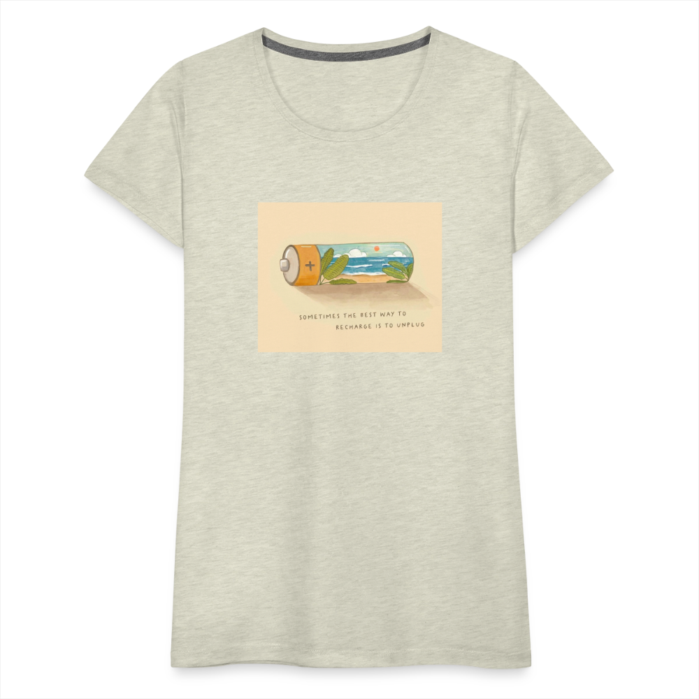 Women’s Premium T-Shirt CHARGE - heather oatmeal