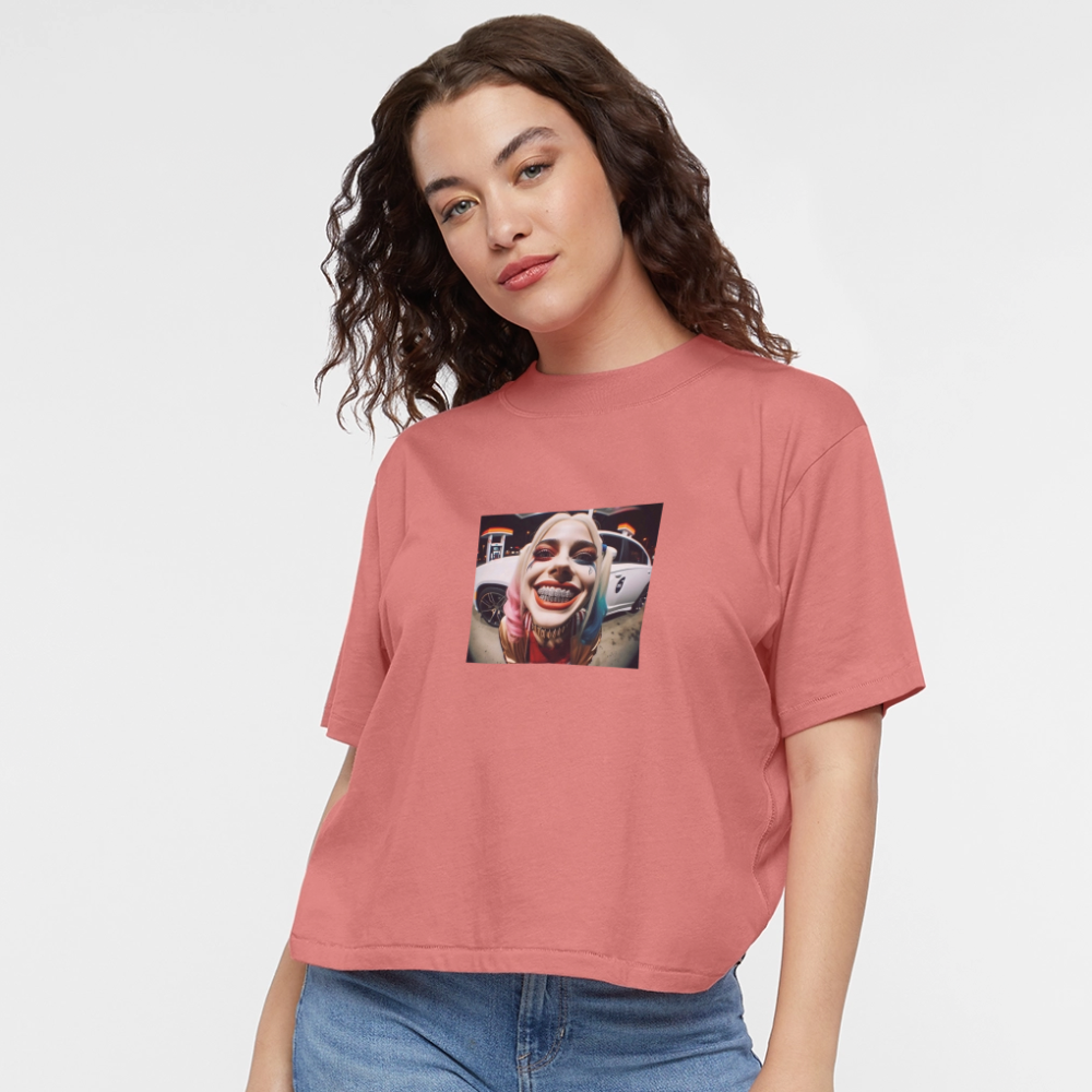 Women's Boxy Tee  BLING LING QUINN - mauve