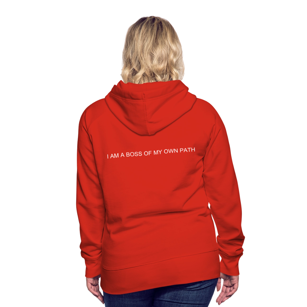 Women’s Premium Hoodie I AM A BOSS OF MY OWN PATH - red