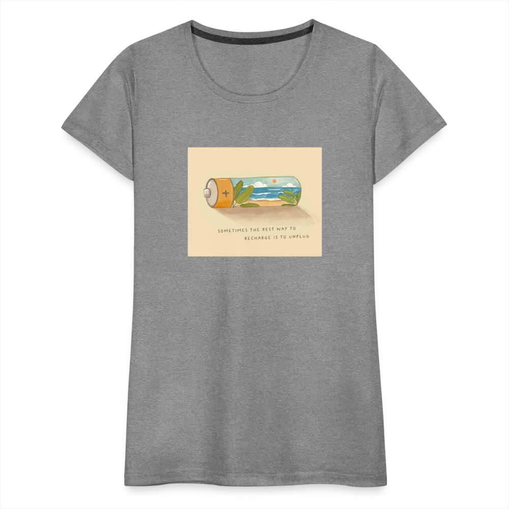 Women’s Premium T-Shirt CHARGE - heather gray