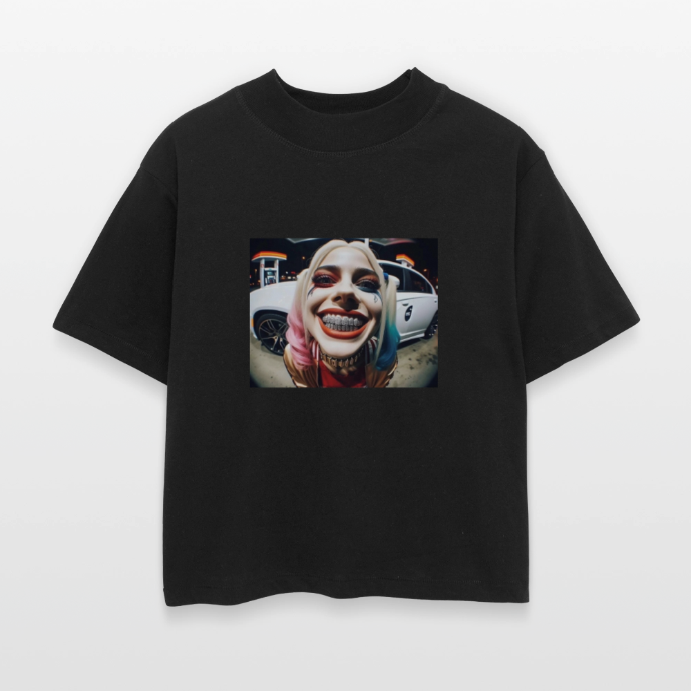 Women's Boxy Tee  BLING LING QUINN - black