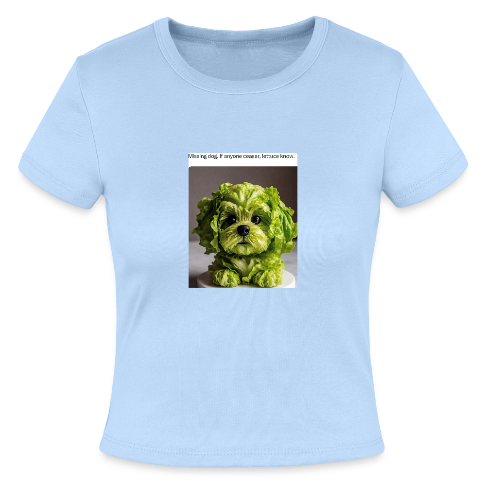 Ladies Micro Rib Baby Tee FLUFFY - light blue