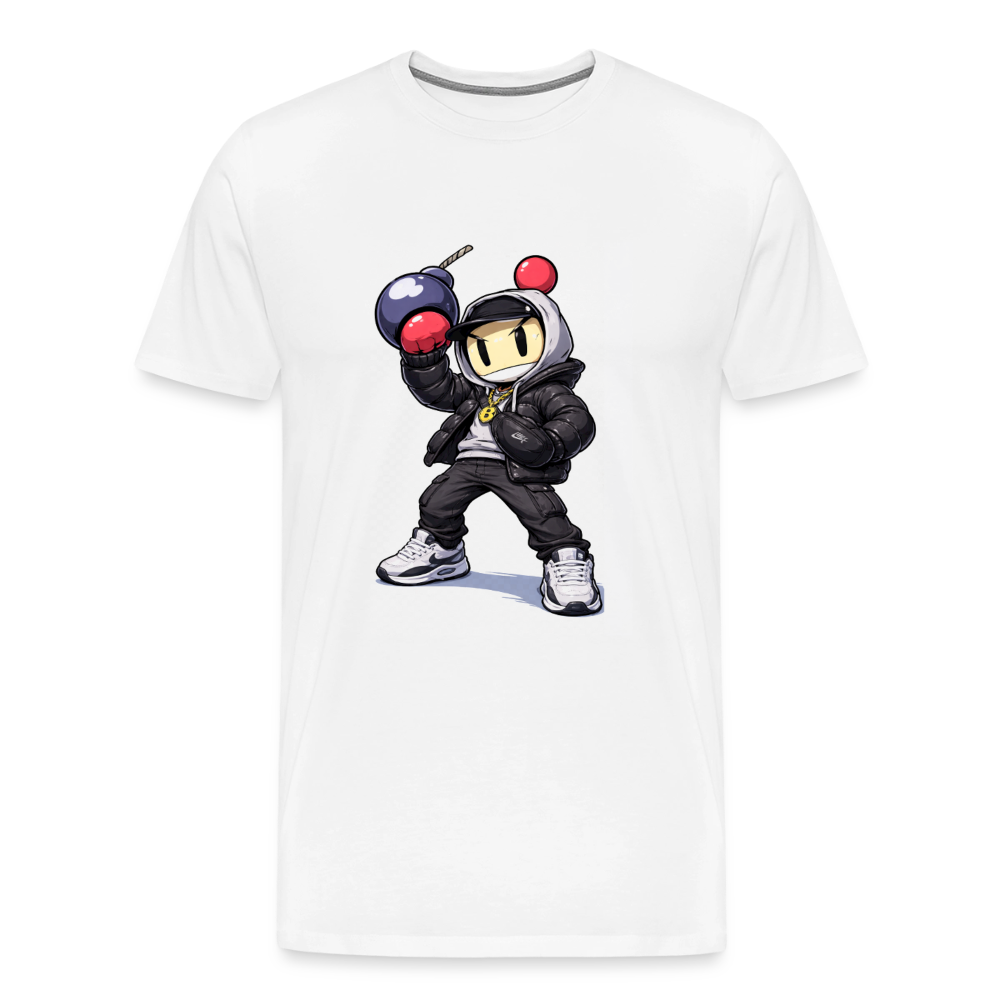 Men's Premium T-Shirt ROADBOM - white