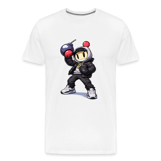 Men's Premium T-Shirt ROADBOM - white