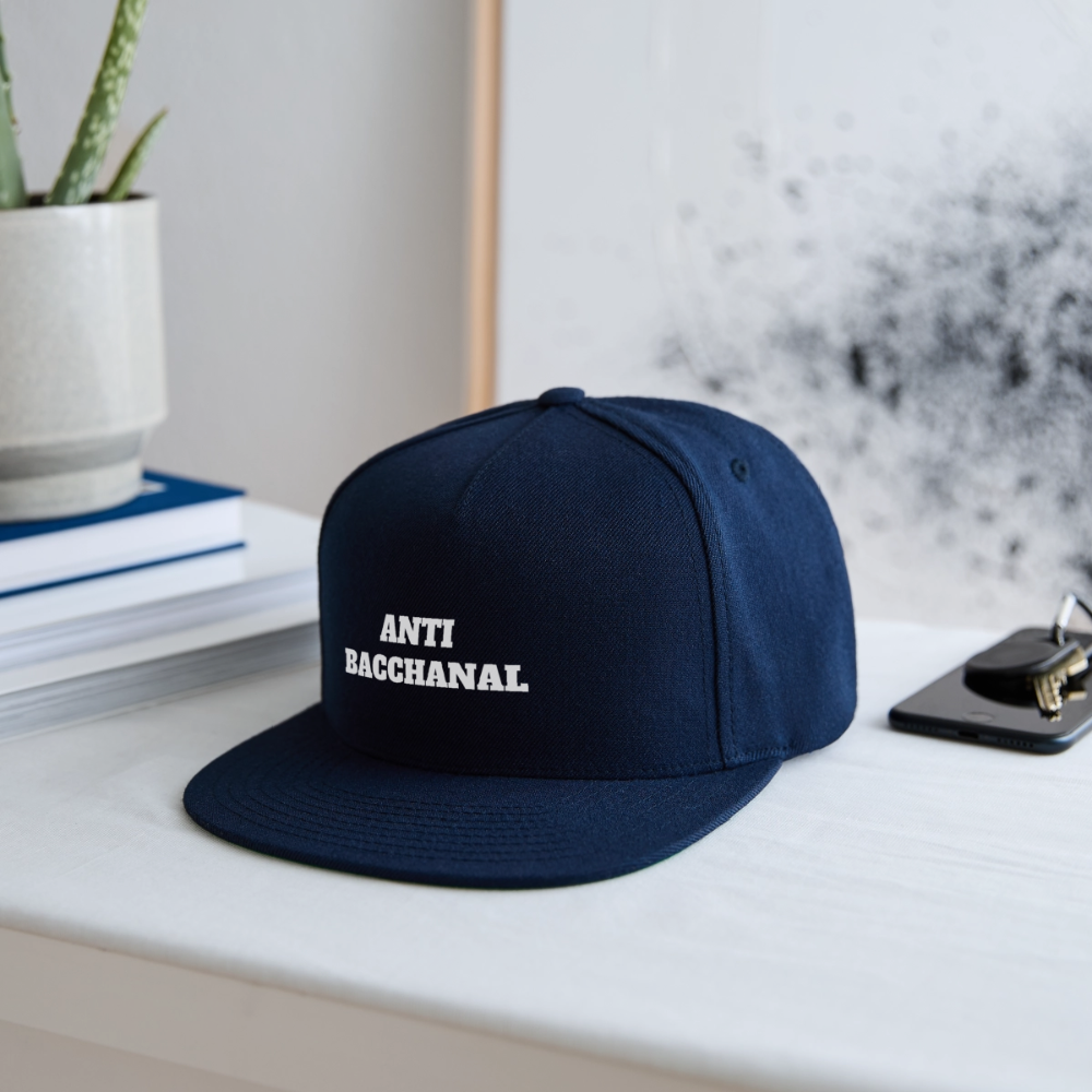 Snapback Baseball Cap ANTI  BACCHANAL - navy
