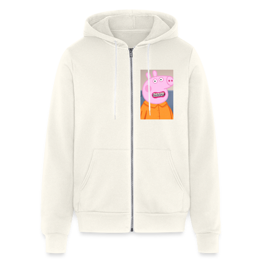 Bella + Canvas Unisex Full Zip Hoodie BLING BLING PEPPA - vintage white