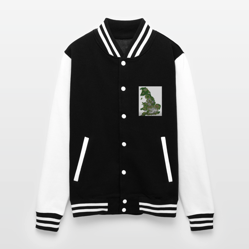 Just Hoods Heavyweight Letterman Jacket GTA - black/white