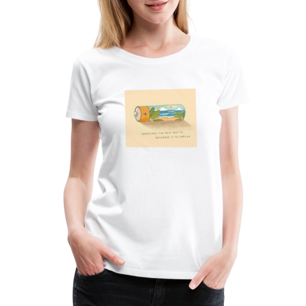 Women’s Premium T-Shirt CHARGE - white