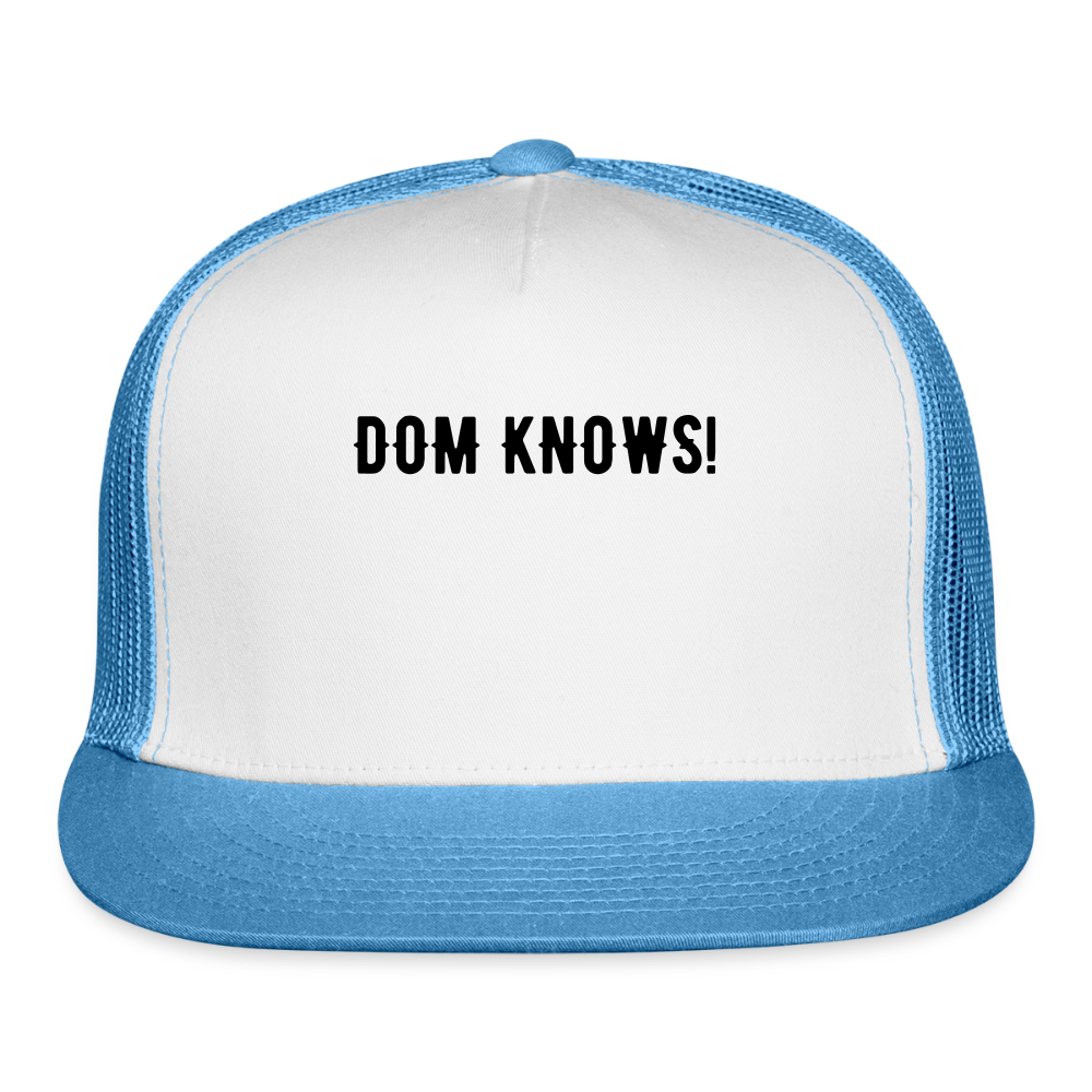 Trucker Hat NOT PIZZA - white/blue