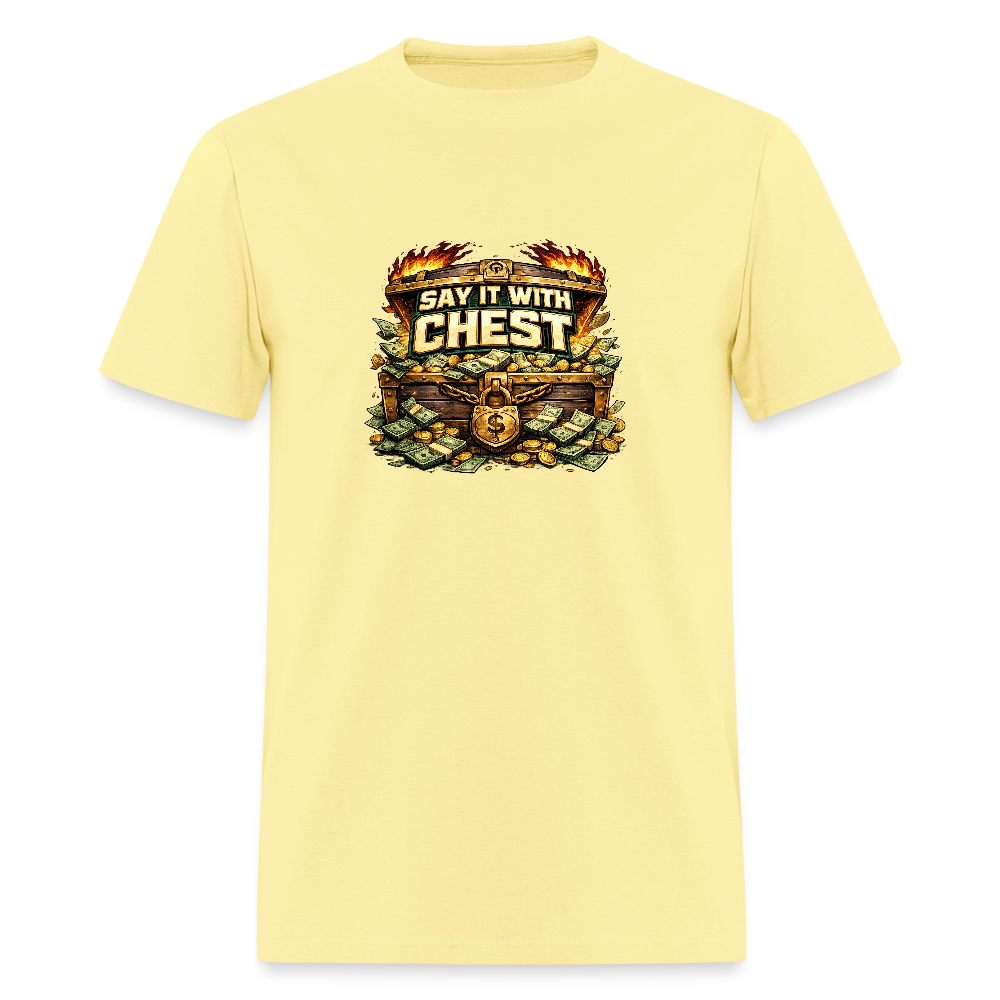 Men's T-Shirt | GILDAN 5000 SAY IT WITH CHEST - cornsilk