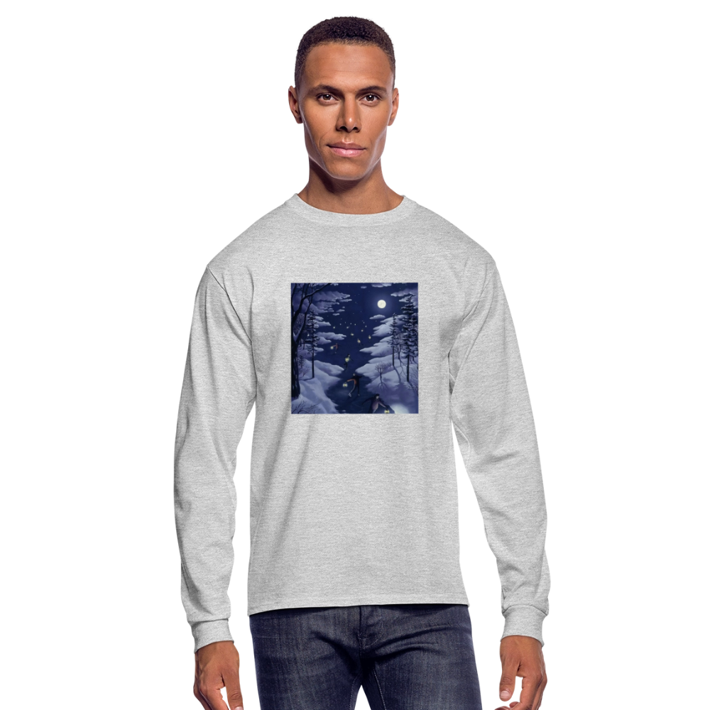 Men's Long Sleeve T-Shirt - heather gray
