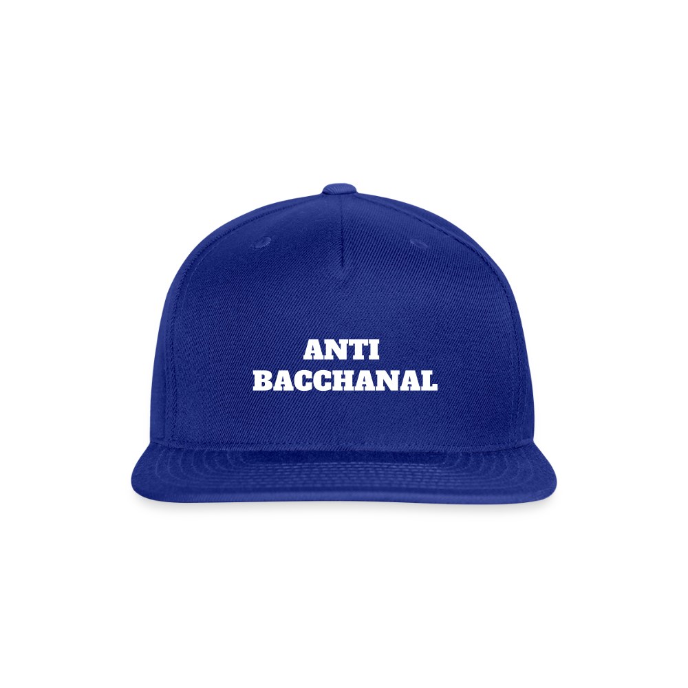 Snapback Baseball Cap ANTI  BACCHANAL - royal blue