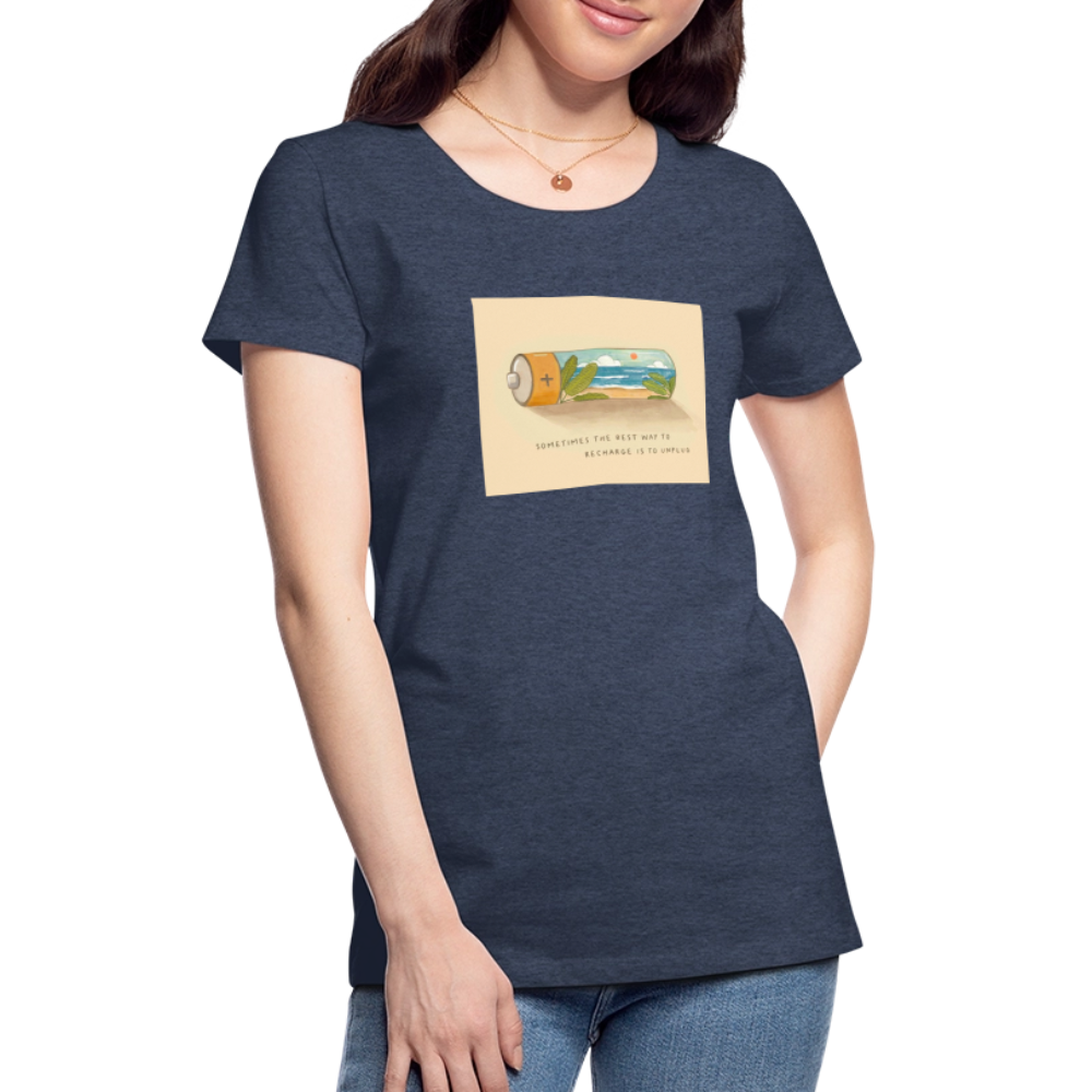 Women’s Premium T-Shirt CHARGE - heather blue