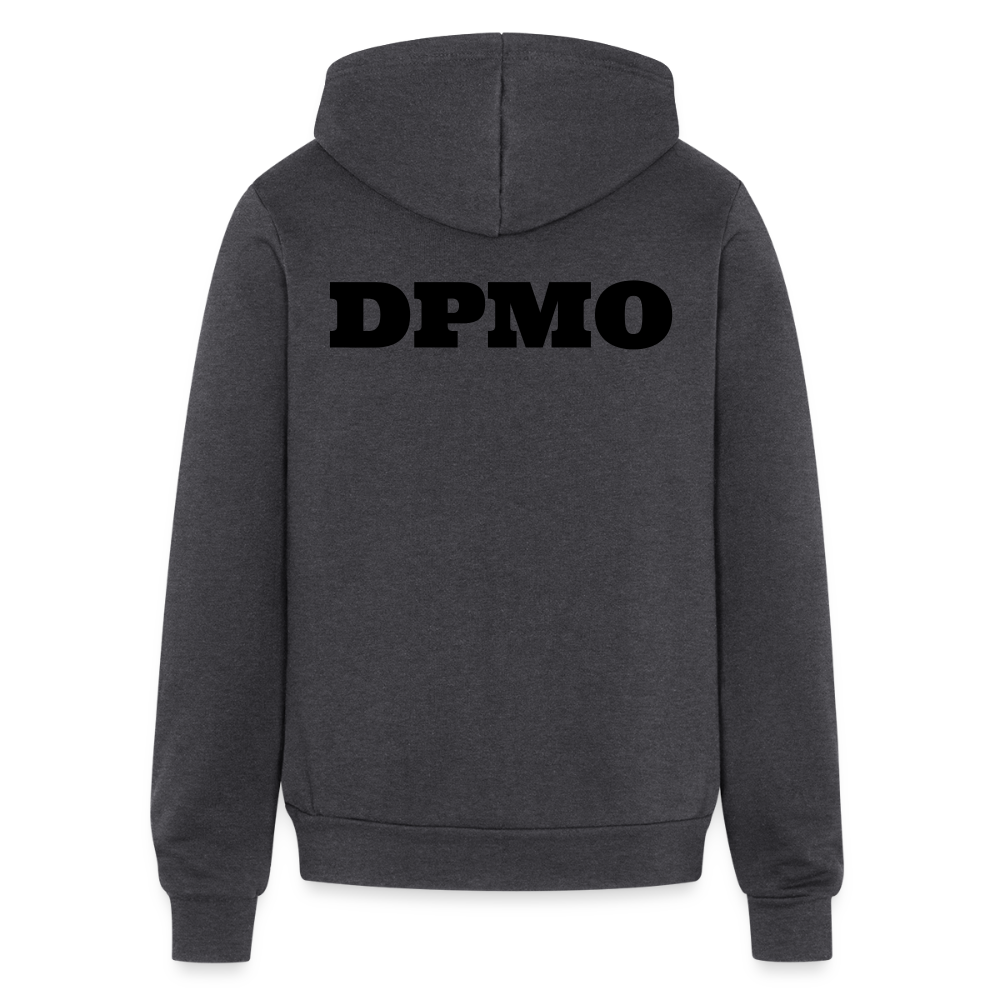 Bella + Canvas Unisex Full Zip Hoodie DPMO - charcoal grey