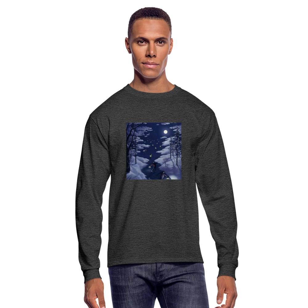 Men's Long Sleeve T-Shirt - heather black