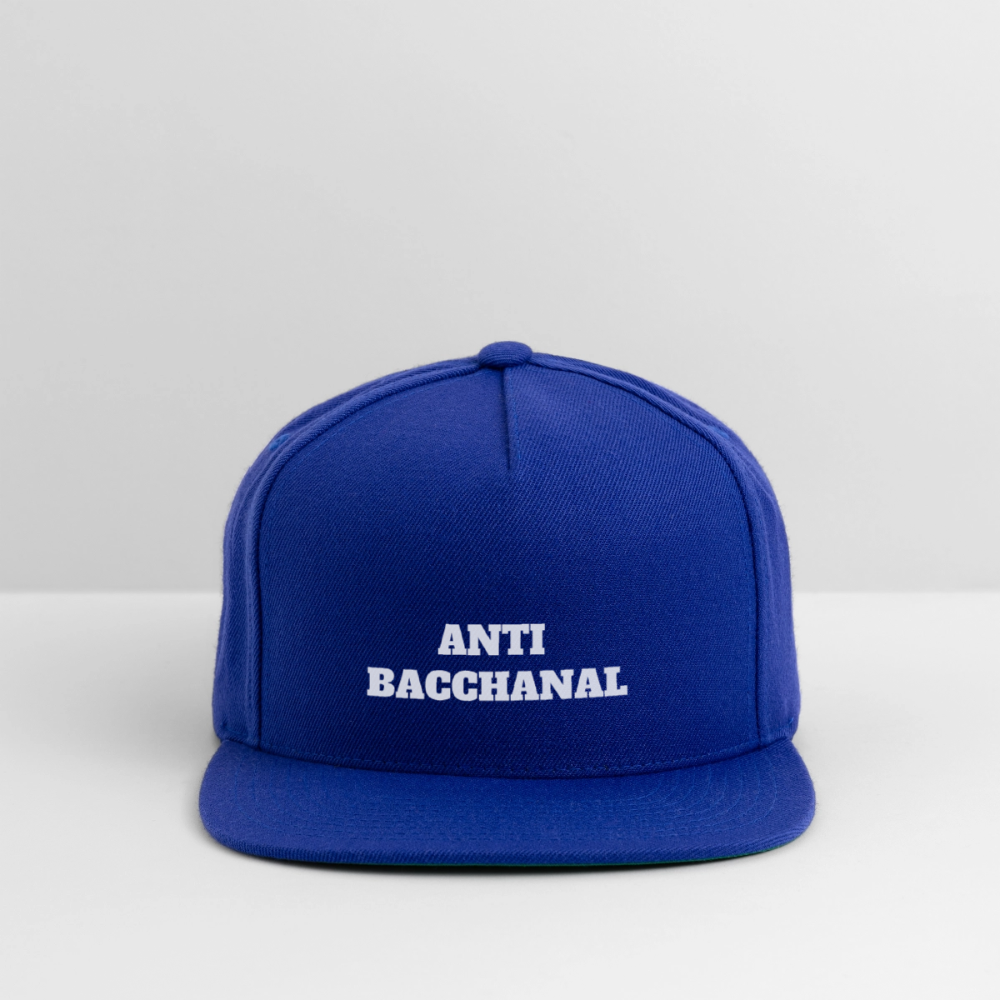 Snapback Baseball Cap ANTI  BACCHANAL - royal blue