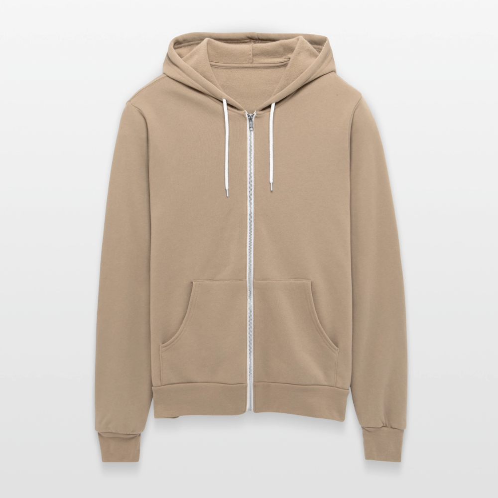 Unisex Full Zip Hoodie STOP THA CAPPUCCINO !!! - tan