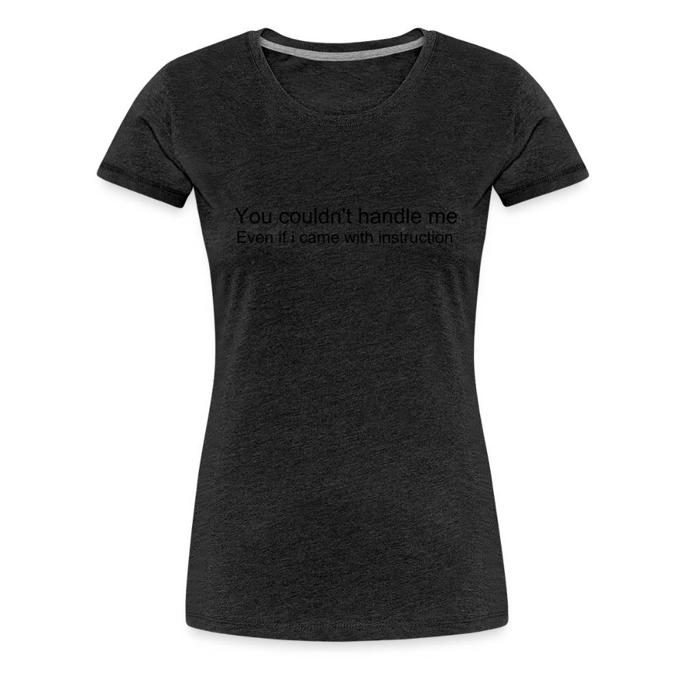 Women’s Premium T-Shirt WOMEN POWER - charcoal grey