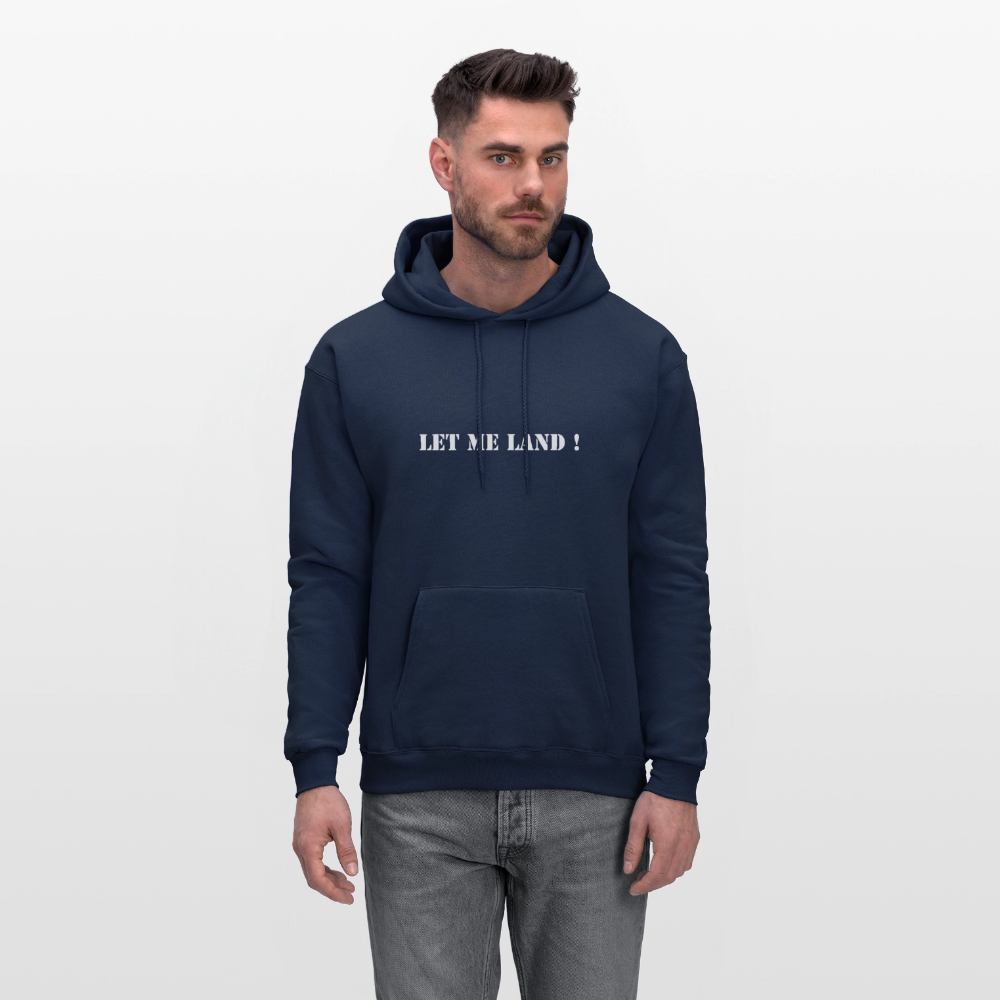 Men's Hoodie LET ME LAND ! - navy