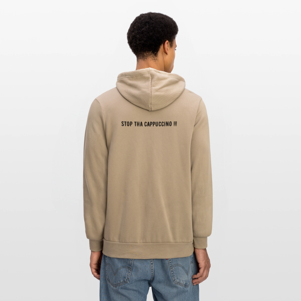 Unisex Full Zip Hoodie STOP THA CAPPUCCINO !!! - tan