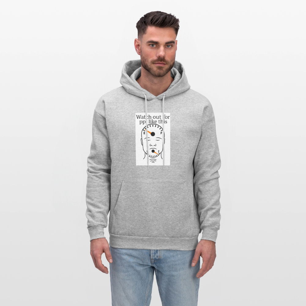 Men's Hoodie EMPTY HEADS FULL MOUTHS - heather gray